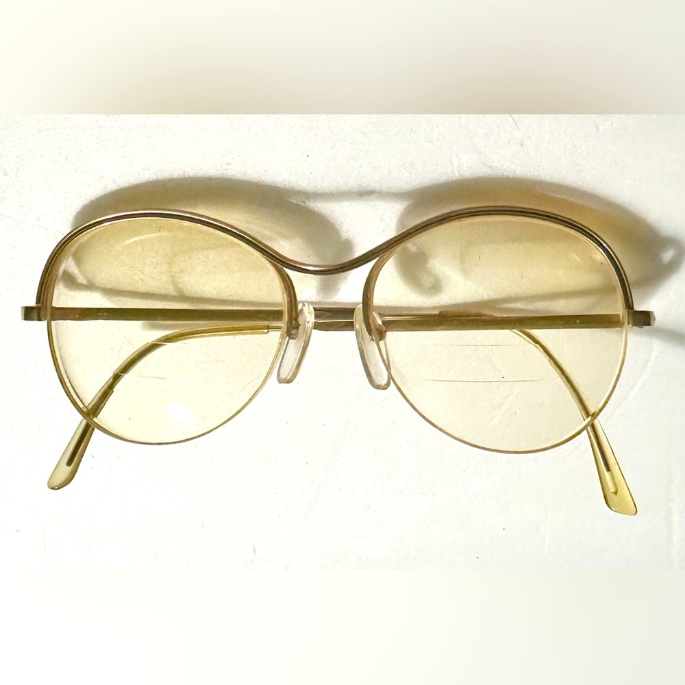Logo Paris Vintage RARE Eyeglasses Frames EXCELLENT Eye Glasses Gold France